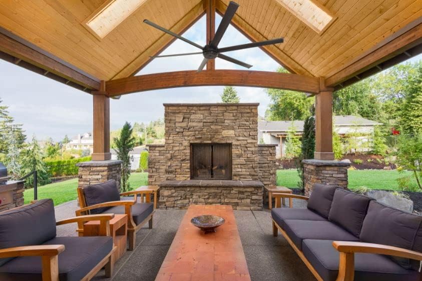 Big Ass Fans – es6 Smart Ceiling Fan – Indoor and Covered Outdoor Use – Lightweight Design – Contemporary Finish with Downrod Mount - 84