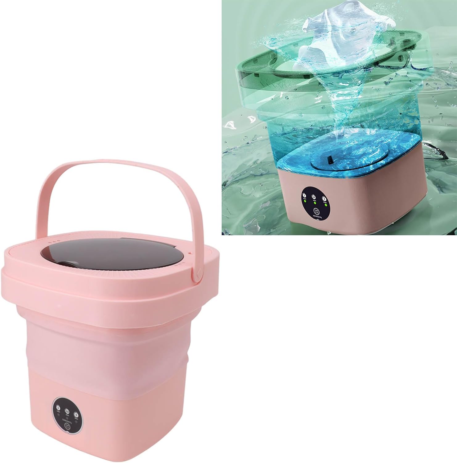 6.5L Washing Machine, Potable Washing Machines And Dryer Portable Washing Machine Folding Portable Automatic deep Wash And Spin Dry Washer, Potable Washing Machines And Dryer With Water Tube 100?240V