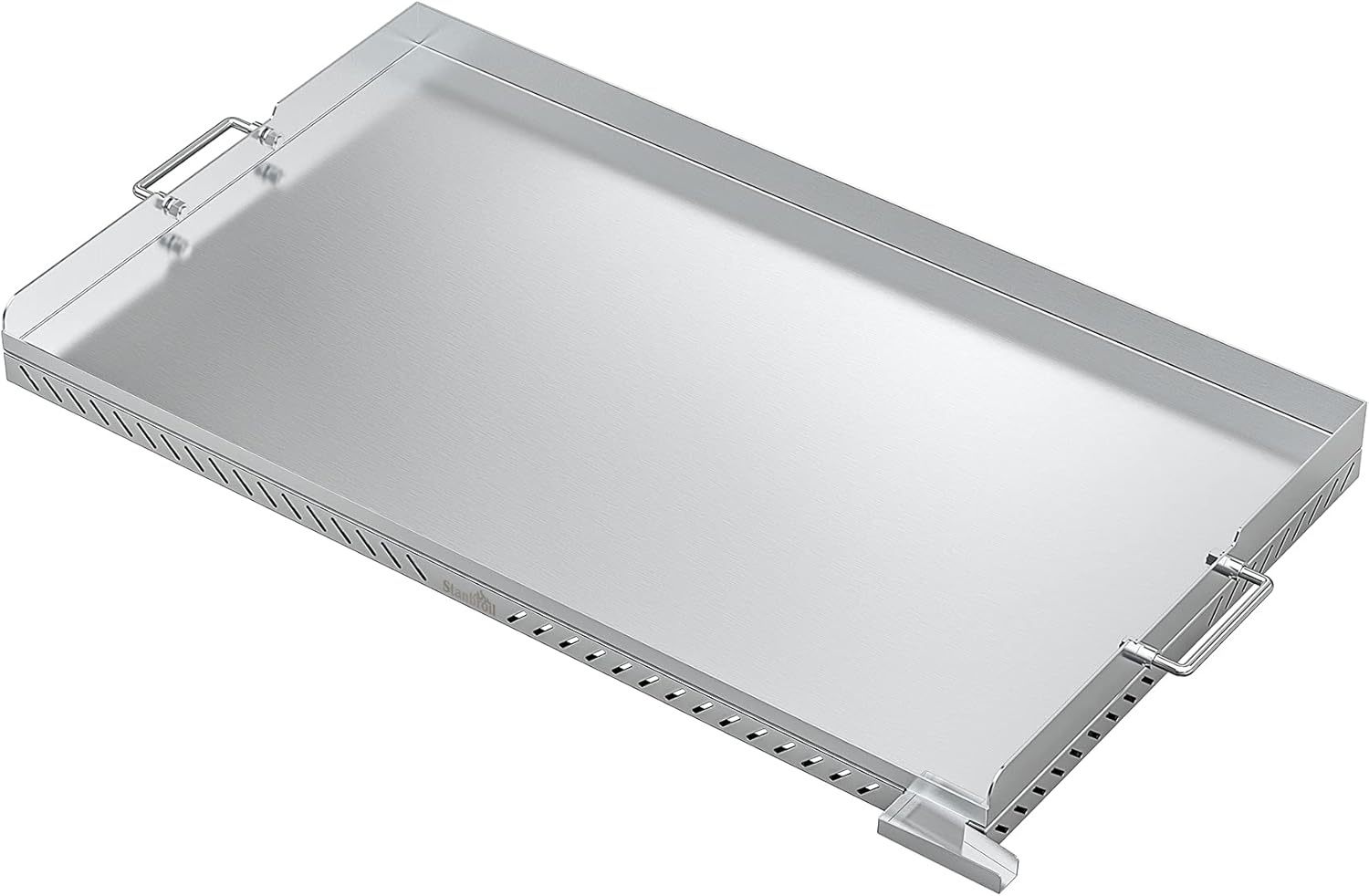 Stanbroil Stainless Steel Flat Top Gas Grill Griddle for Blackstone 4 Burner Propane Fueled Grill Front Grease Management System - 36 Inches