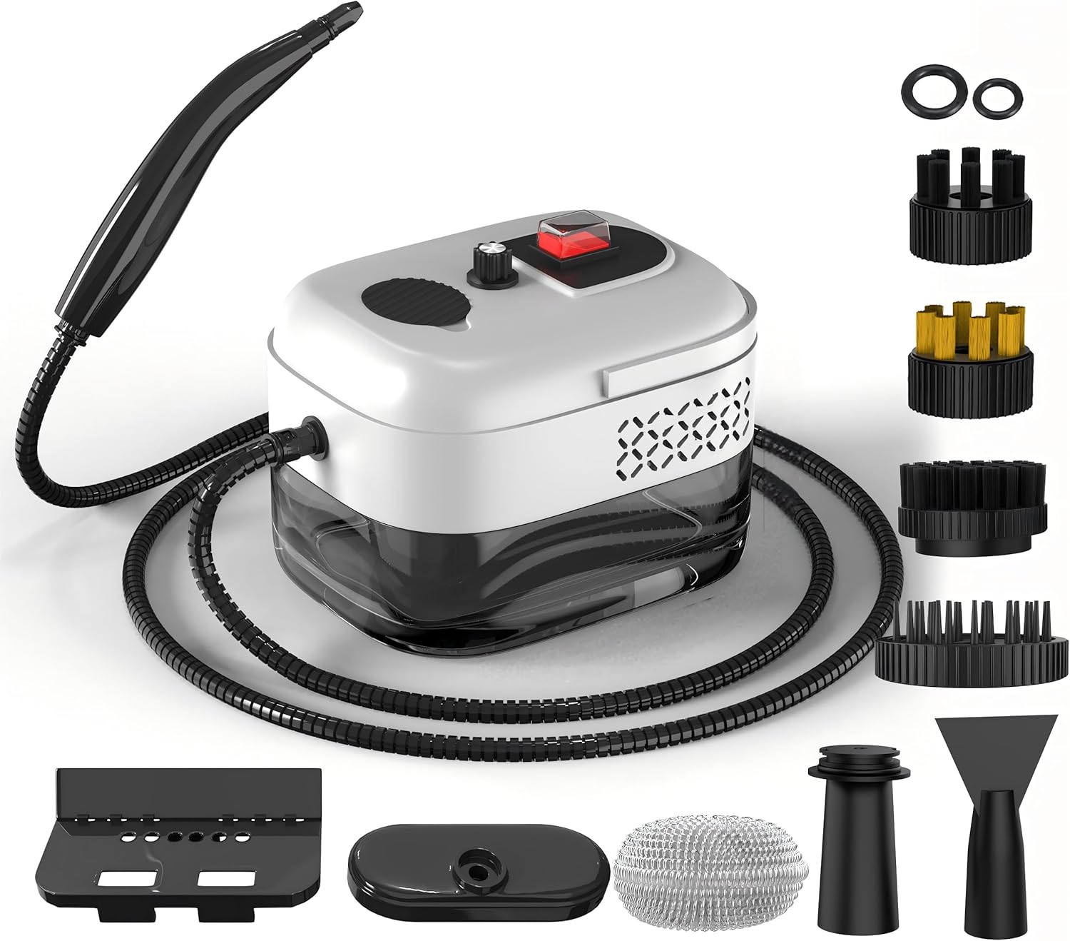 Steam Cleaner, Handheld Steam Cleaner with Multi-level High-pressure, Available in Multiple Colors, Suitable for Cleaning Tiles, Cars, Kitchens, Bathrooms, and Living Rooms. (white)