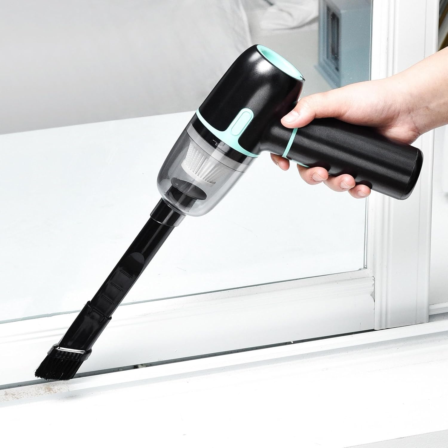 Handheld Vacuum Cleaner 90W 90000RPM 18500pa Strong Suction Force 3 Gear Cordless Vacuum Air Duster for Car Interior Home Blinds