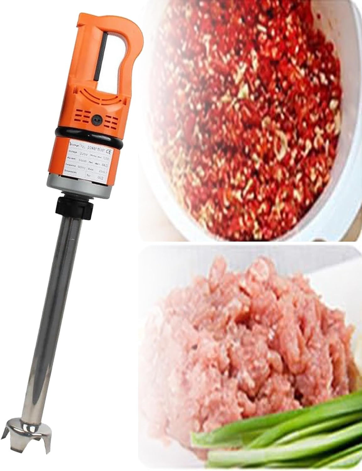 Commercial Handheld Immersion Blender 500W/750W/1000W Brushless Motor High Speed Blender 304 Stainless steel whisk Stick,1000W540mm