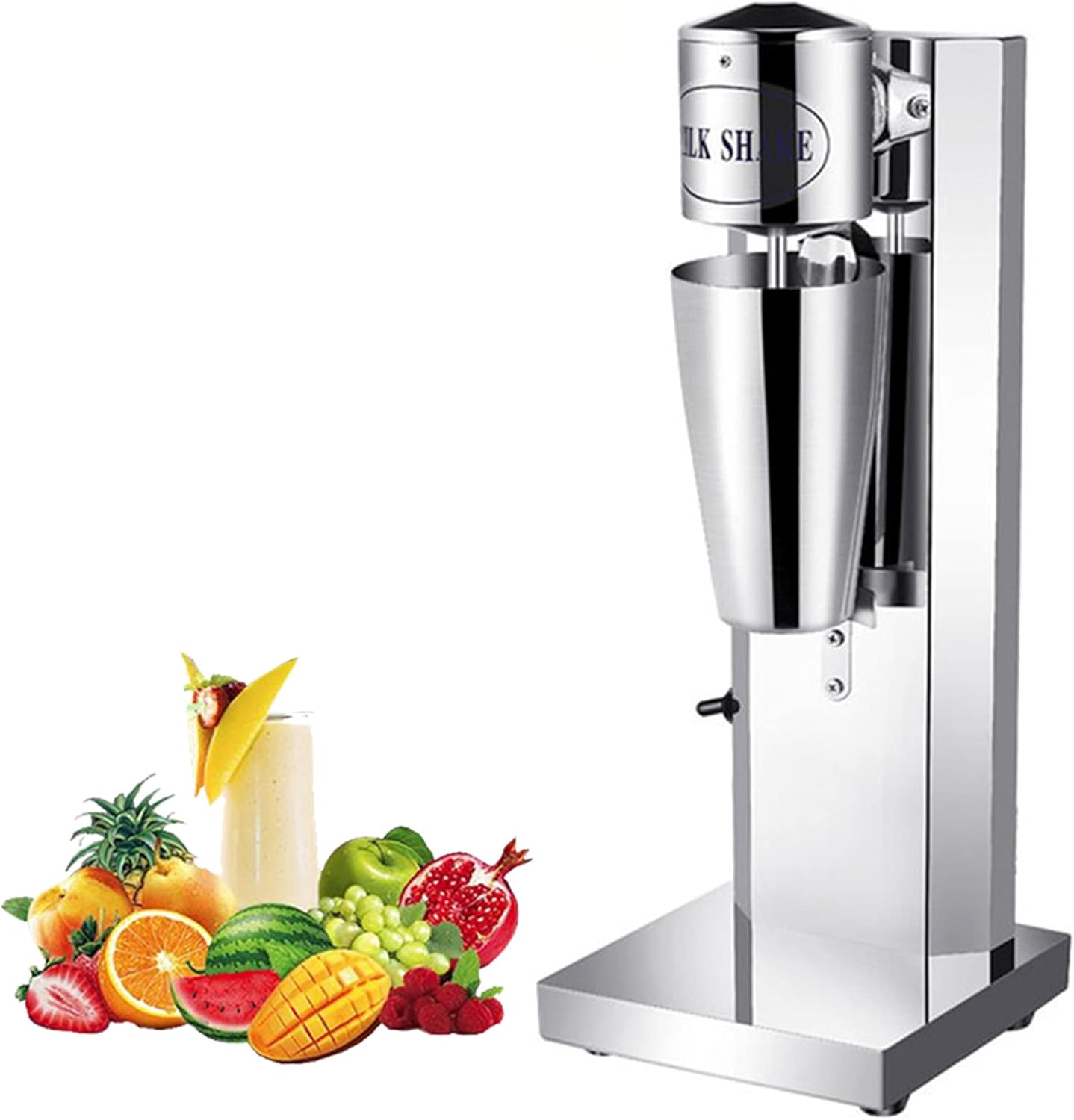 180W Electric Milkshake Maker Machine, 1800RMP Commercial Home Stainless Steel Speed Adjustable Drink Mixer Smoothie Milk Ice Cream Blender 800ML Cup