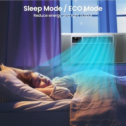 GarveeLife 8000 BTU Air Conditioner Window Uni with WiFi, 3 in-1 Window AC Unit Cooler, Dehumidifier & Fan with Timer, Remote Control & Installation Kit, Cooling Rooms Up to 450 Sq. Ft, 115V, White