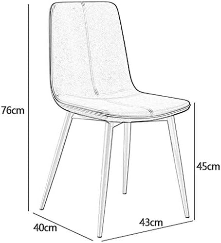 Modern Kitchen Dining Room Chairs Kitchen Chairs Set of 6 Modern Dining Chairs Lounge Barstool with Metal Legs PU Leather Seat and Backrests for Living Room Bedroom Office Lounge