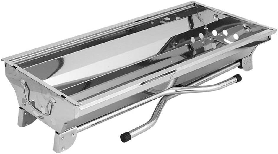 Outdoor Stainless Steel Charcoal Grill Barbecue Tool Portable Free Installation Handle Folding BBQ Cooking Grid Park