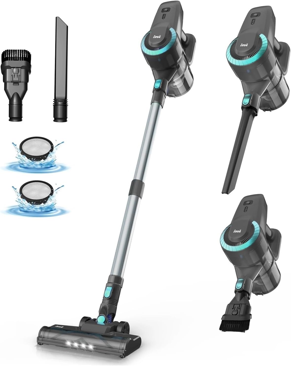 N370 Cordless Vacuum Cleaner | Lightweight Handheld & Stick 2-in-1 Design | Up To 40Mins Runtime | Compatible With INSE