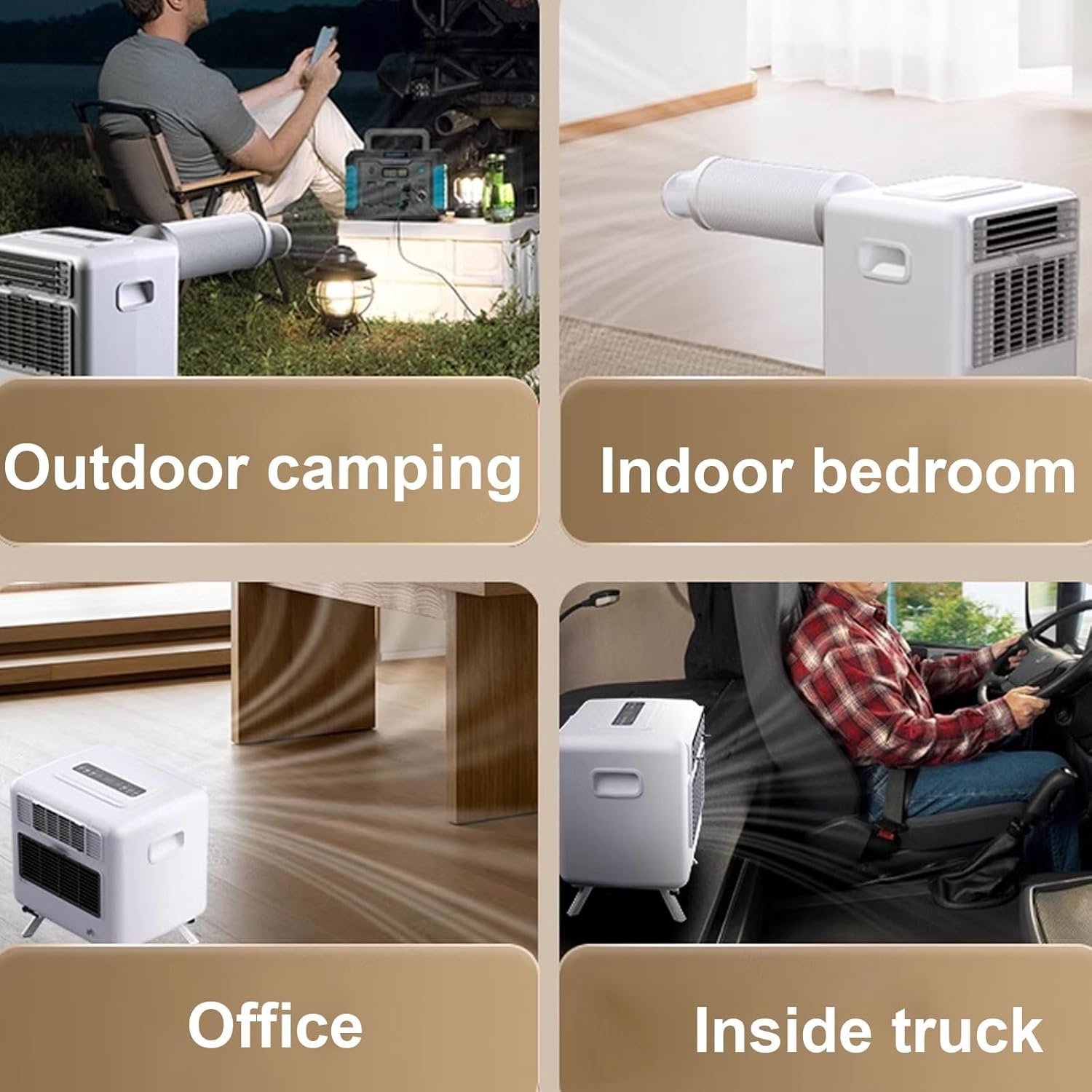 14000 Btu Portable Air Conditioner Room Ac Unit with Touch Panel Jet-Style Strong Wind Design Low Energy Consumption Cold Air Fan for Room/Home/Office