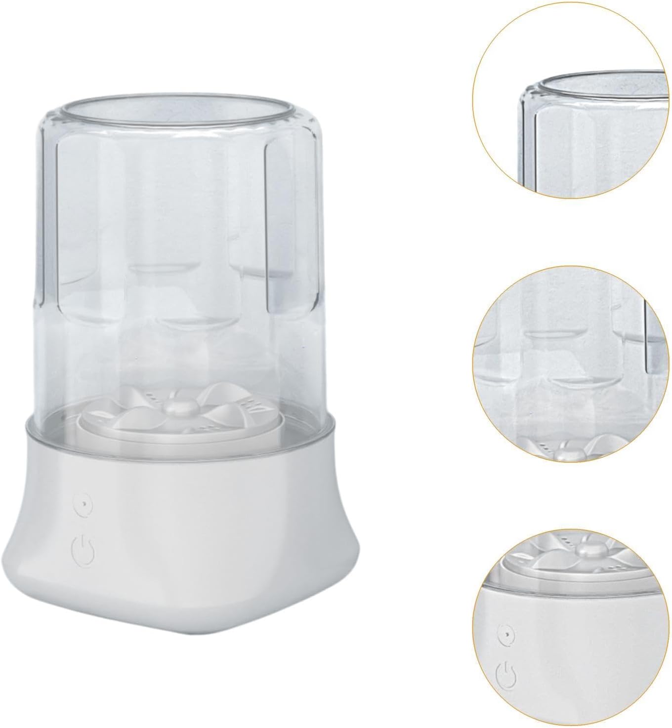 Portable Washing Machine Quick Cleaning Rechargeable 1L Small Washer for Apartment Laundry Baby Clothes Small Items Underwear, white