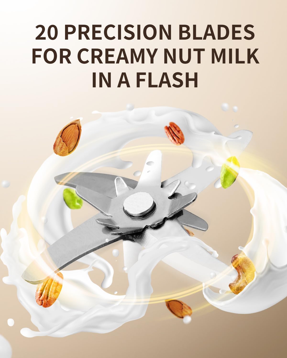 40oz Nut Milk Maker Machine Stainless Steel Soy Milk Maker Homemade Almond, Oat, Juice, Coconut, Plant-Based and Non-Dairy Beverages with Self Clean, Boil Water, Delay Start, Keep Warm