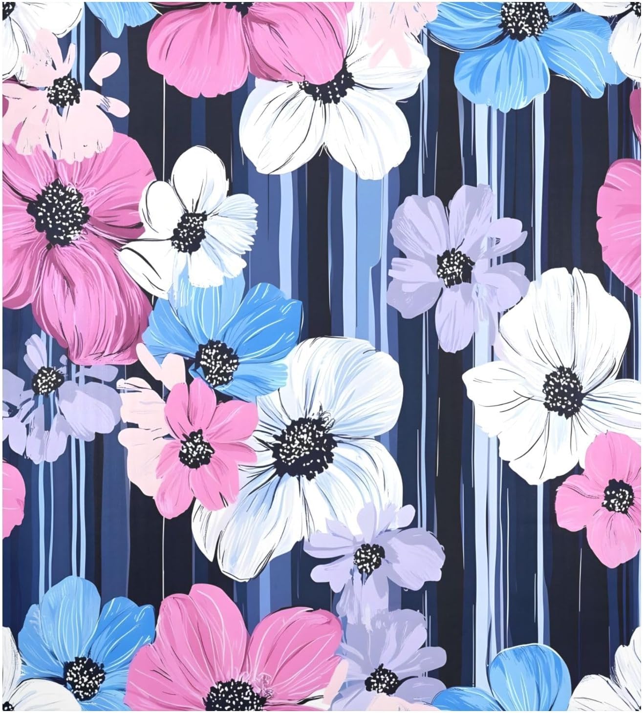 Dishwasher Magnet Cover Large Magnetic Stickers Colorful Flowers Stripes Pattern Front Dishwasher Cover Reusable Decal for Home Kitchen Anti-Scratch Refrigerator Decorative Lid Washing Machine Laundry