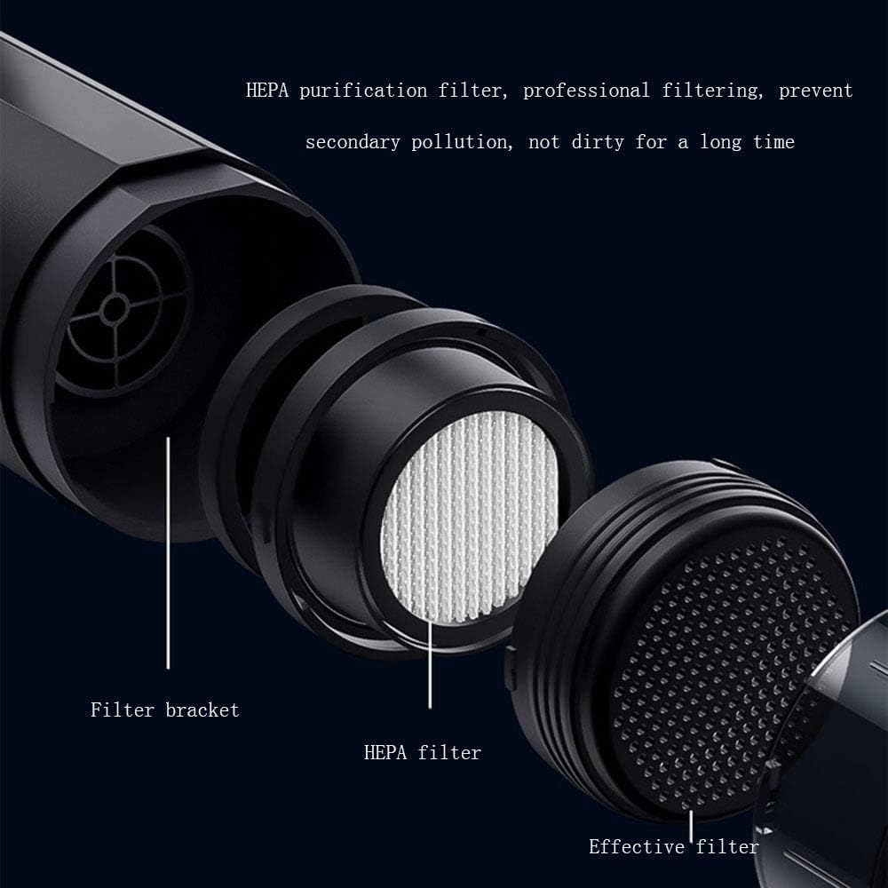 Portable 5000pa 70W Strong Suction Handheld Vacuum Rechargeable Cordless Hand Vacuum Cleaner with Powerful Cycic Suction 2 in 1 Nozzle for Home Car (Color : Green)