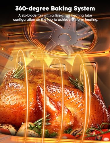 Nuwave Brio Air Fryer Oven, 15.5Qt X-Large Family Size, SS Rotisserie Basket &-Skewer Kit, Powerful 1800W, 50F-425F Temp Controls, Integrated Smart Thermometer