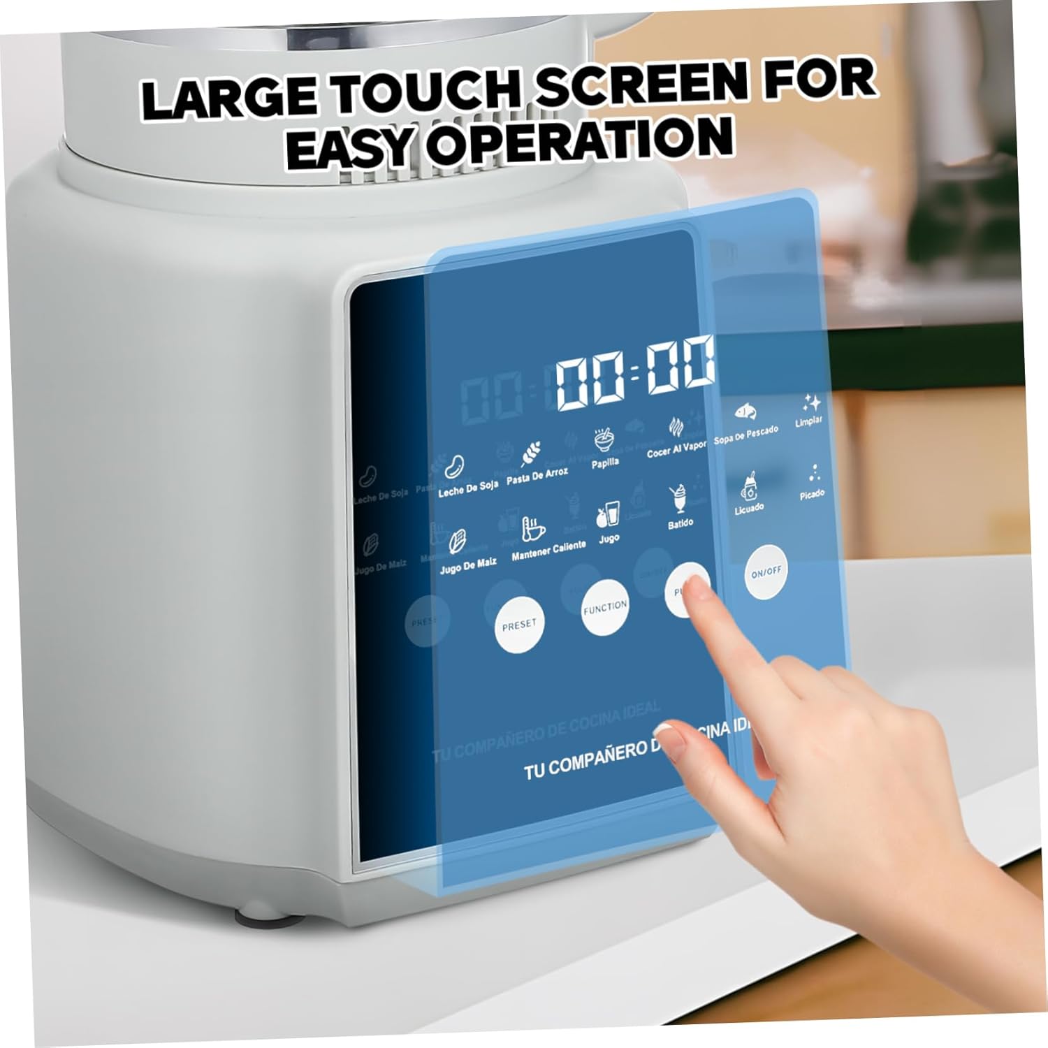 110v High-speed Countertop Blender with Non-stick Jar Self-cleaning Function Low-noise Operation for Smoothies Juices and Food Processing The Kitchen