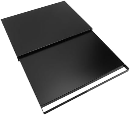 MAVIS LAVEN Coffee Maker Sliding Tray, Carbon Steel Organizer with Storage Capacity 55lbs for Microwave Oven and Small Kitchen Appliances (Black)