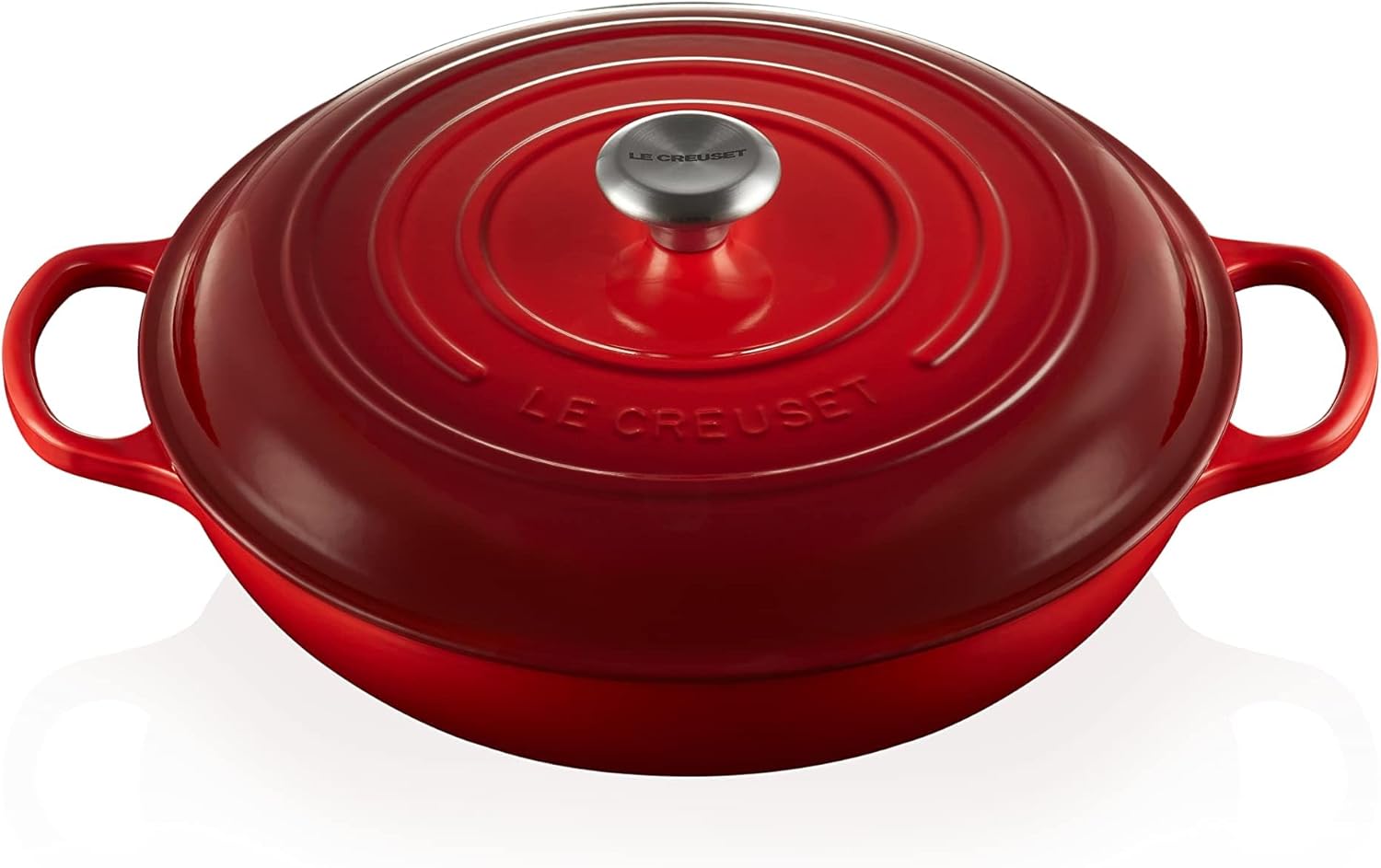 Le Creuset Enameled Cast Iron Signature Braiser, 5 qt, Cerise