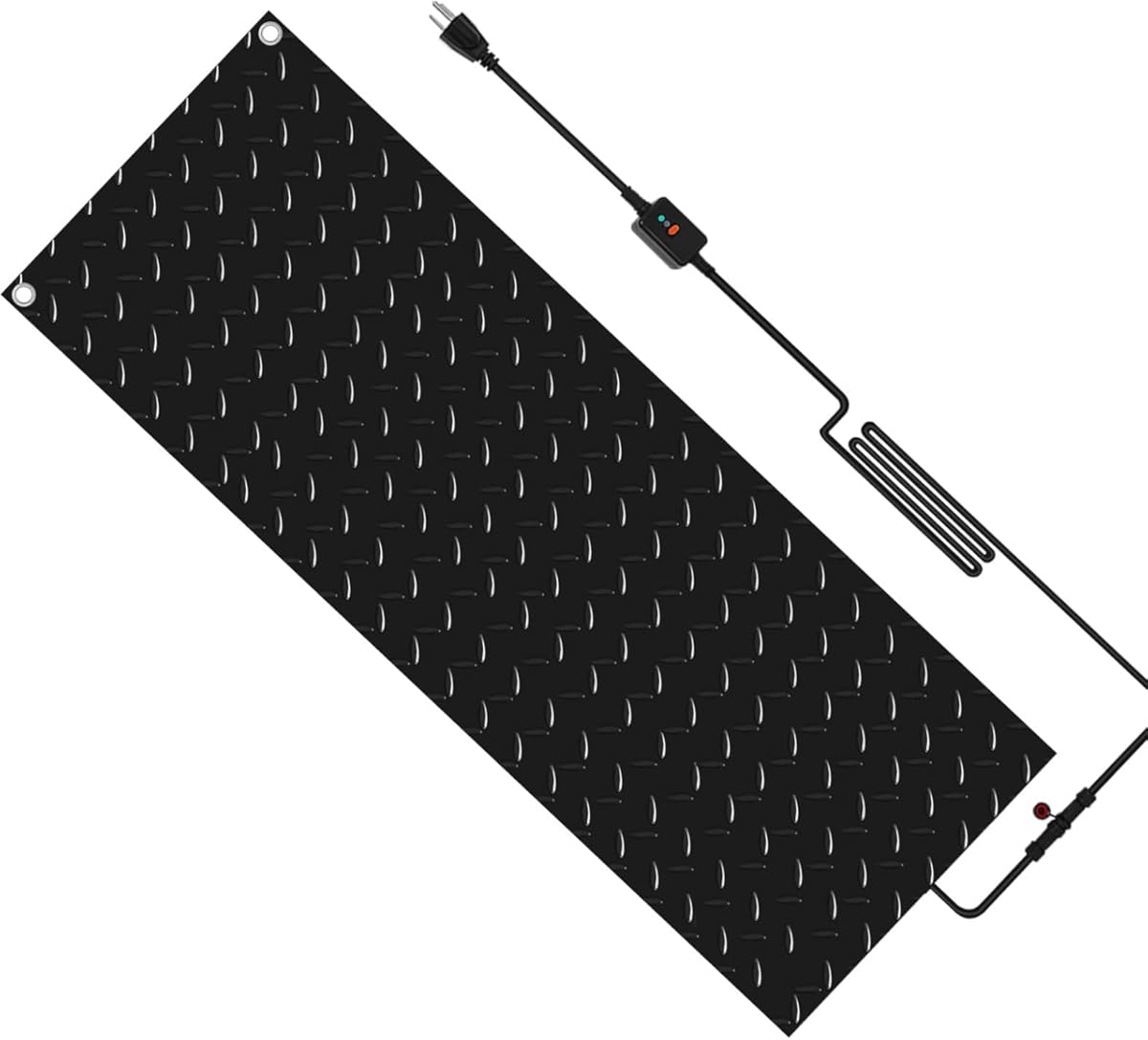 Snow Melting Mats Outdoor for Winter Entrances, No-Slip Snow and Ice Melt Heated Sidewalk Mat, Heated Driveway Mats w/Outlet Timer, for Stairs, Walkways, Doorway, Deck(1 Pcs,12