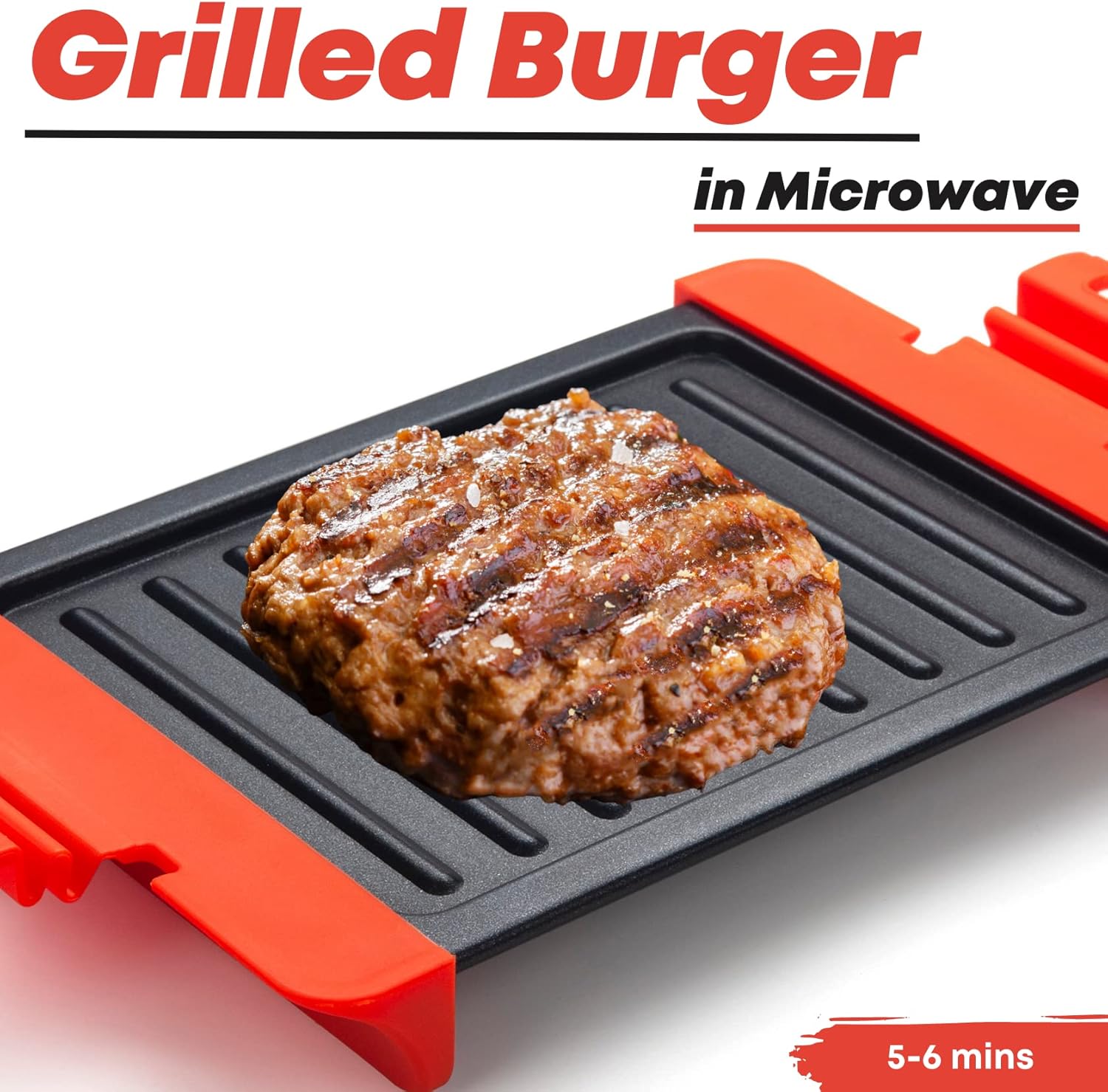 MACONEE Microwave Cookware: Frying Pan Skillet with Panini Press - Fast Grilling, Crisping, and Cooking for Diverse Dishes