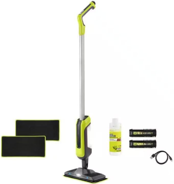 FVSM02K-FVB02 Fits for Ryobi USB Lithium Cordless Agitating Spray Mop Kit w/ 2Ah Battery, Charging Cable, Accessories, and Extra 2Ah Battery