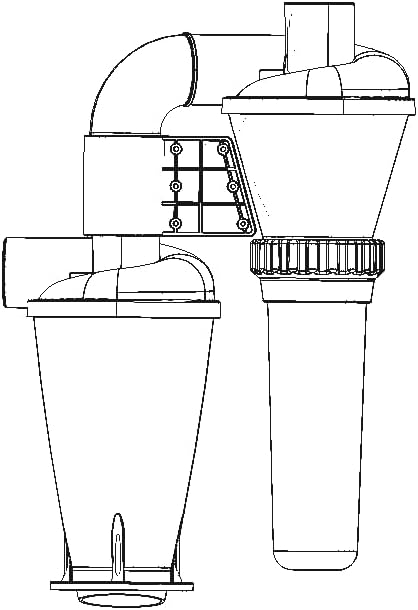 2 in 1 Cyclone Dust Collector Separation Vacuum Cleaner Wall Mounted Wheeled Modes Dust Collector Woodworking Tools Contractor Polish Pollen Ash etc Focusing Small Dust (Whole Rocket Set)