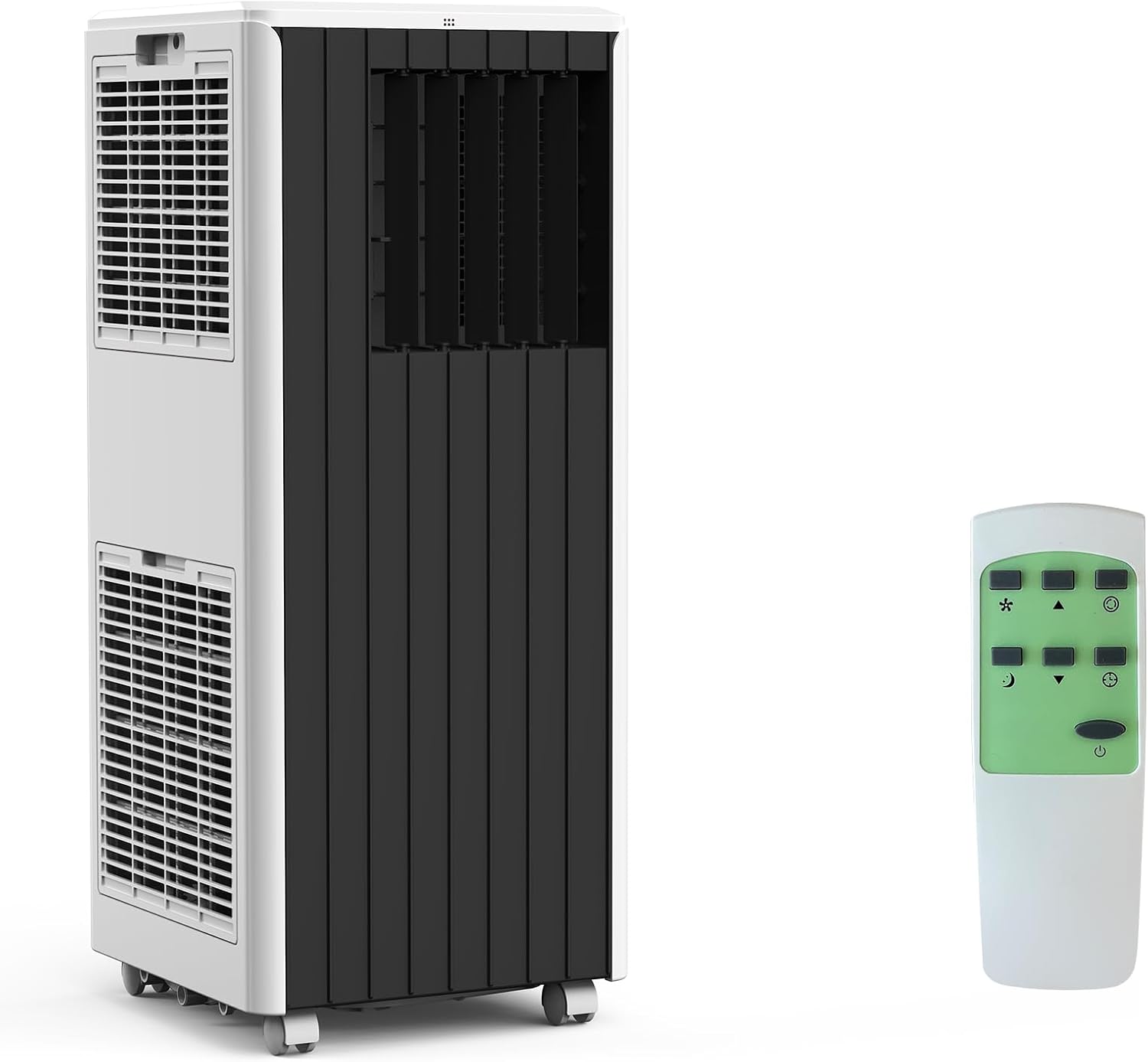 8000 BTU Portable Air Conditioner, 3-In-1 AC Unit with Cooling, Fan, Dehumidifier, Remote Control, Quiet Operation, Sleep Mode, for Small Rooms, Apartments, Window Kit Installation, White and Black