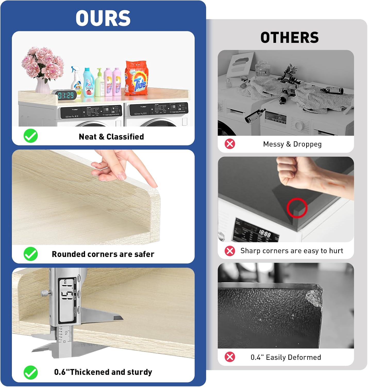 Washer Dryer Countertop: 27.5