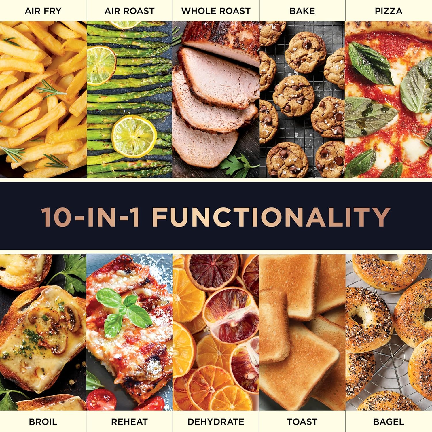 Ninja | French Door Premier | Air Fryer, Convection Oven, Toaster | 5-qt Air Fry Basket, Sheet Pan, Wire Rack, Broil Rack | PFAS-free Cooking Surface, Dishwasher-safe Accessories | FO101 (NEW)