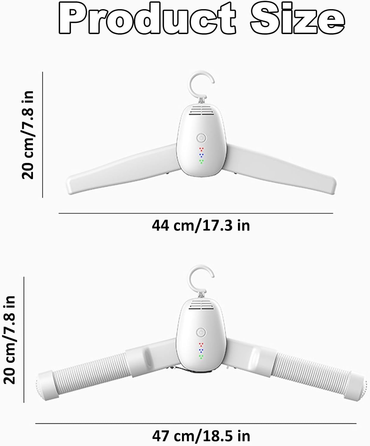 Travel Clothes Dryer - Portable Drying Rack, Electric Mini Clothes Shoe Dryer Machine for Apartment, RV, Dorm, Heated Clothes Airer, Fast and Easy to Use/Store, Low Noise, Foldable