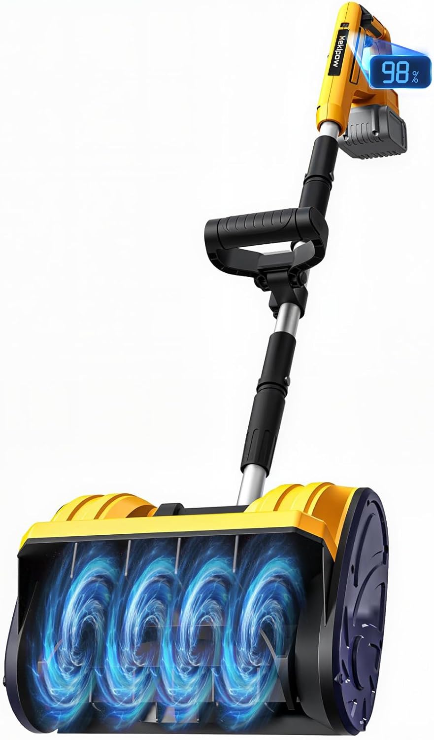 Cordless Snow Shovel Compatible for DeWalt 20V Battery with Brushless Motor, 12'' Cordless Snow Blower, Electric Snow Thrower, 6.2