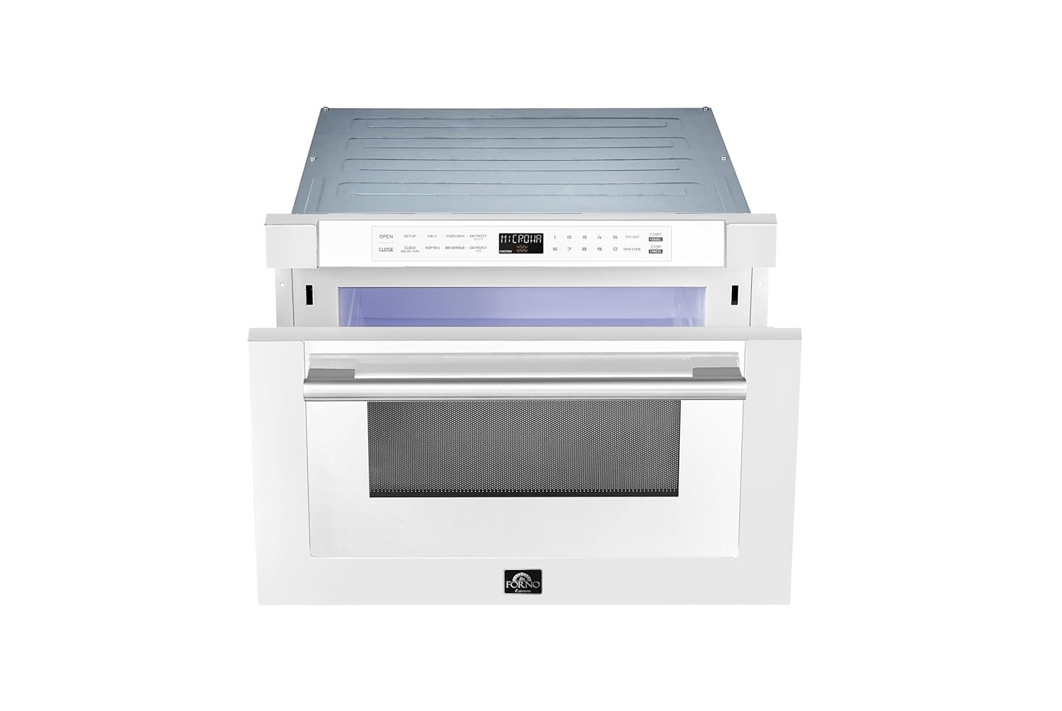 FORNO 24 Inch 1000 Watts White Microwave Drawer 1.2 cu.ft.