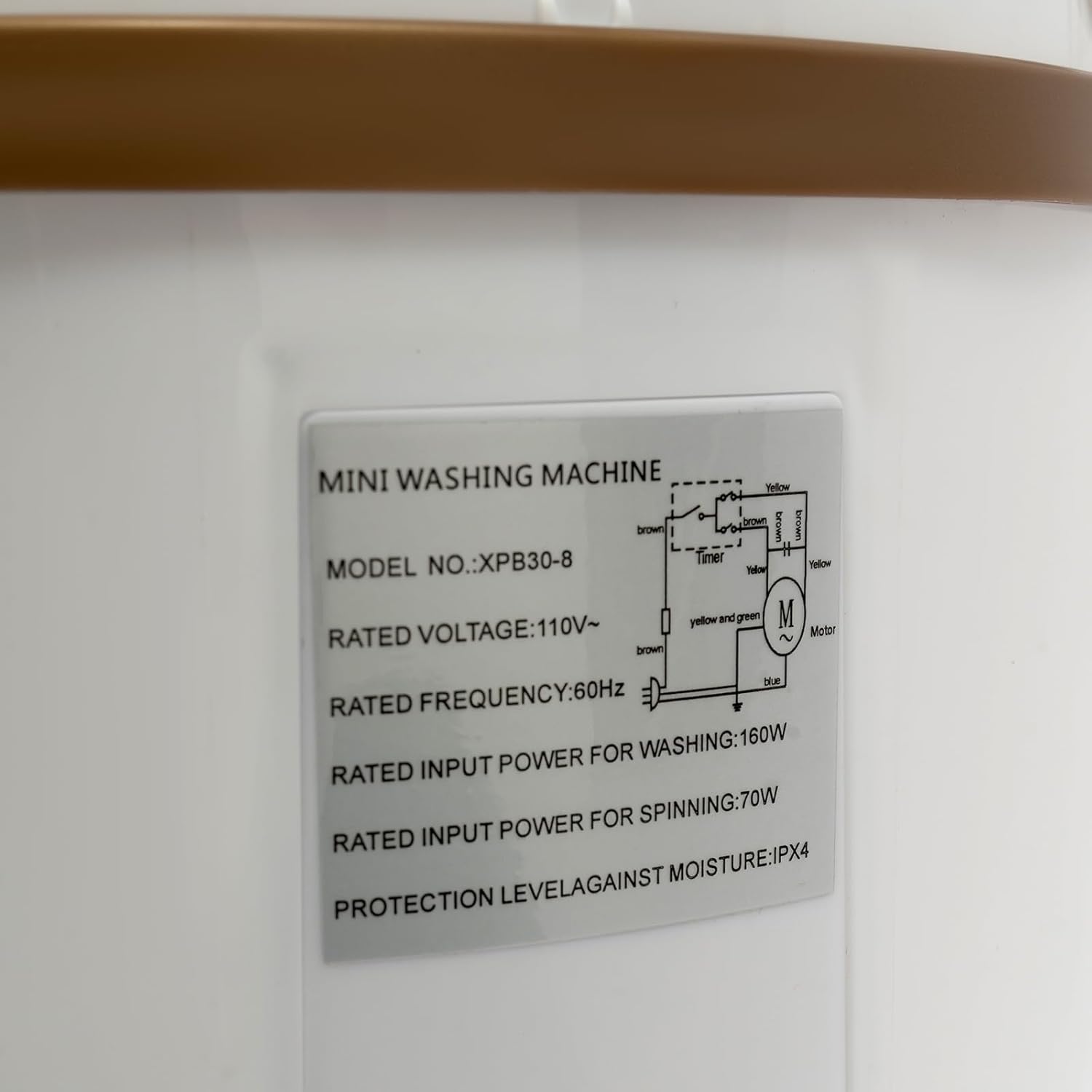 Mini Portable Washing Machine, 4.5L Compact Washing Machine and Spinner, Small Washer Machine, aundry Washer for Home Apartment Dorms and RV