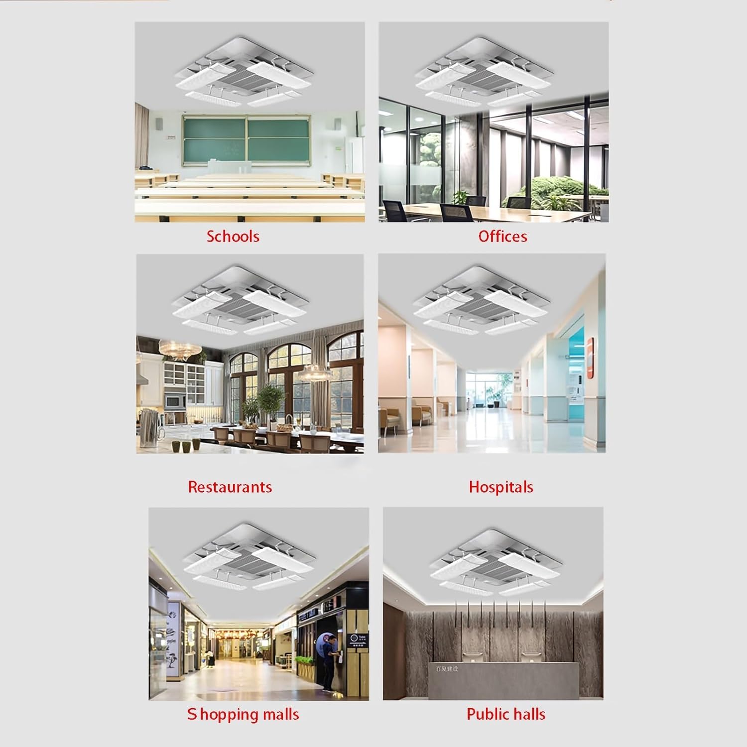 Air conditioning deflector 4 PCS Ceiling Air Conditioner Deflector Vent Deflector for Home Office Public Area, Air Conditioning Baffle Central Air Conditioner'S Register Grille