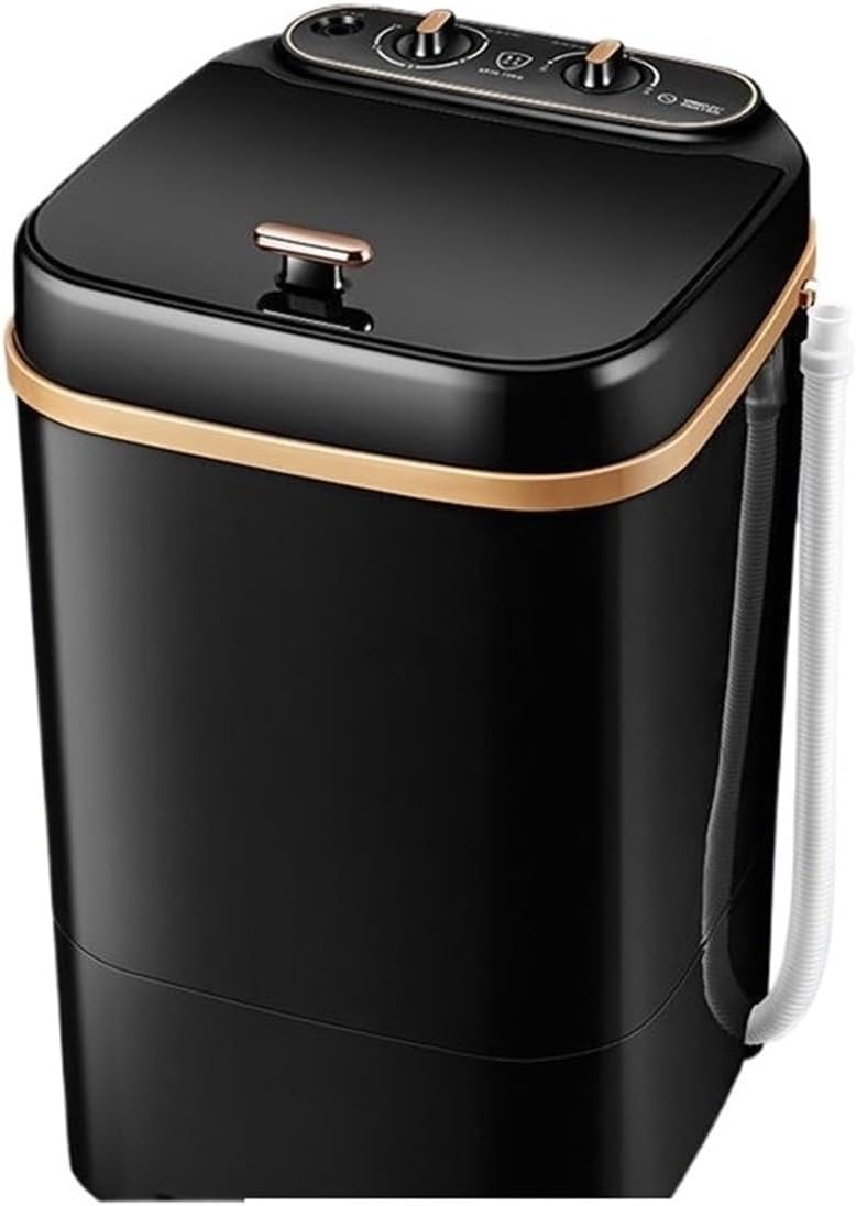 Compact Laundry. Household Washing Machine Large Capacity Mini And Small Semi-automatic Rental Option Portable Easy To Operate .Portable(Black)