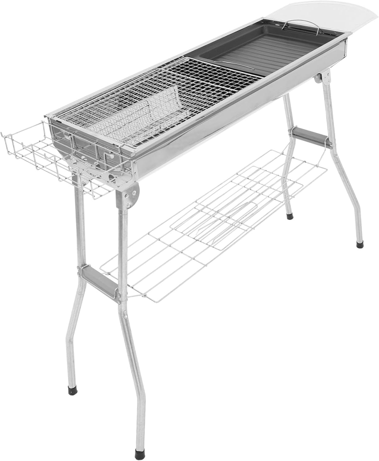 1set Portable Grill Stainless Steel Camping Bbq Rack Easy to Use Barbecue Stove for Outdoor