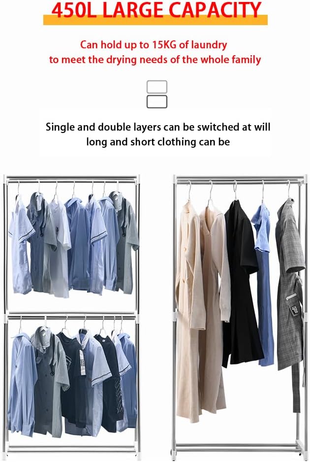 Apartment clothes dryer, Portable Clothes Dryer, Portable dryers for laundry, Mini dryer for clothes, Small portable dryer, Electric Clothes Dryer Machine- US plug(1000W)