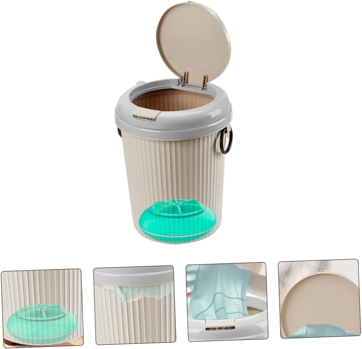 Portable Ultrasonic Washing Machine for Clothes Compact Desktop Turbine Washer Quick Clean Tool Low Noise and Sterilization Function for Home and Travel