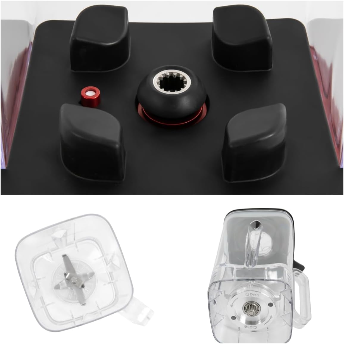 2.2L Portable Smoothie Blender Mechanical Smoothie Maker Electric Smoothie Making Machine Juice Milk Shake Smoothie Maker Machine w/Container & Food Pusher, 110V