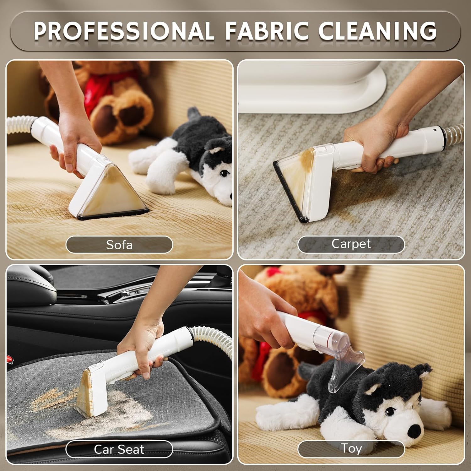 Airthereal Portable Upholstery Spot Cleaner, Instant Heating Carpet Cleaner Machine, Shampooer Machine with Self-Cleaning, 14 Kpa Stain Remover Deep Cleaner for Pets, Stairs, Car Seat and Couch