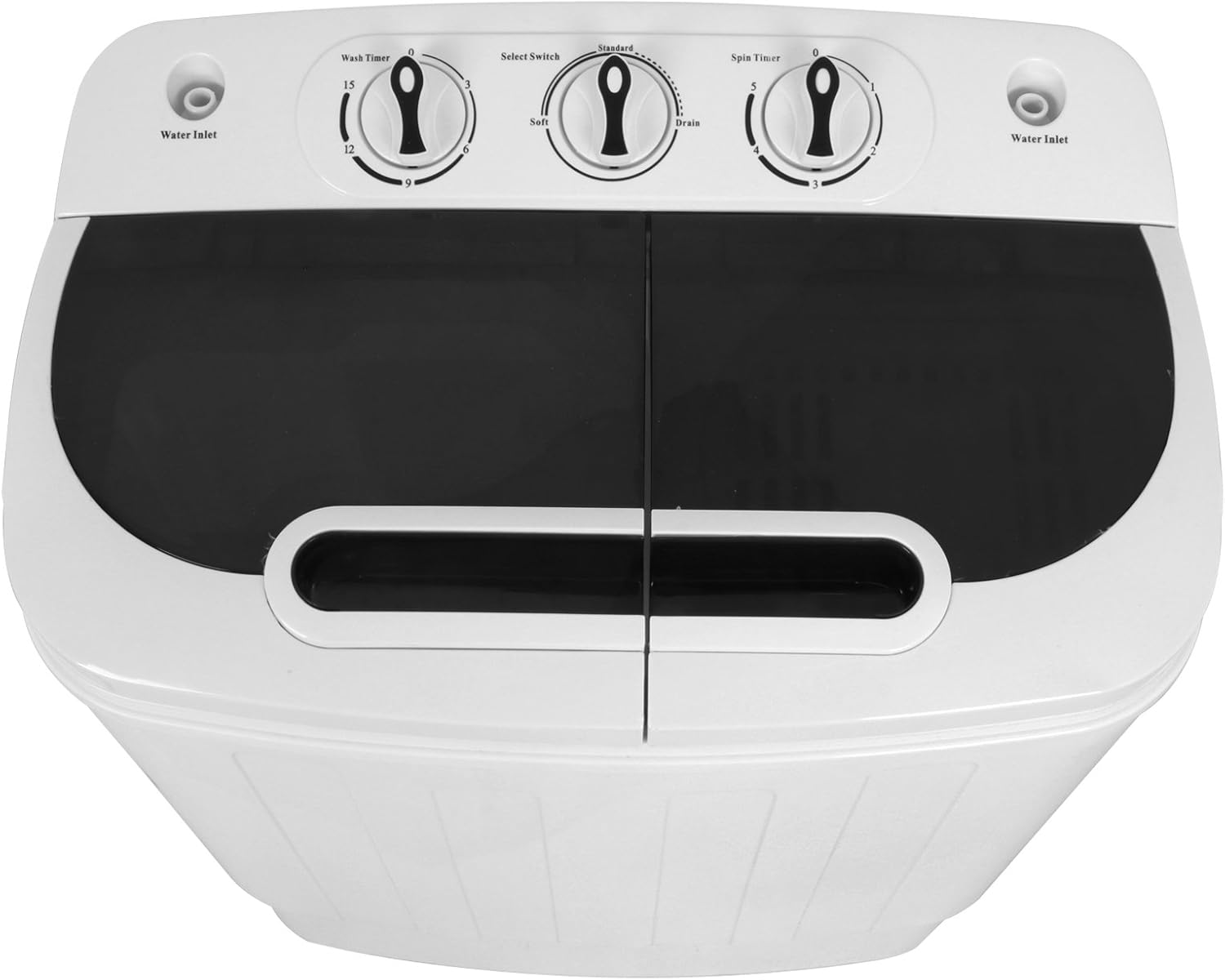 JupiterForce Portable Washing Machine 13lbs Capacity, Compact Mini Twin Tub Washing Machine, Washer and Dryer Combo with Gravity Drain for Apartments, Camping, Dorms, RVs, College, Bathroom