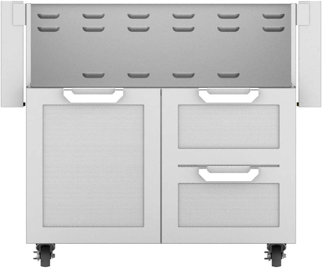 Hestan 36 Inch Wide Grill Cart with Door and Double Drawers, 36