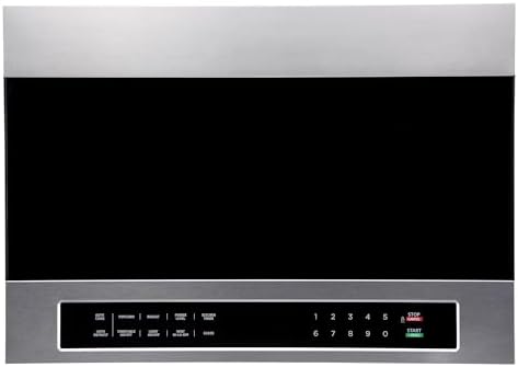 Avanti Microwave Oven 1000-Watts Over the Range with Auto Cook and Defrost, Pre-Set Cooking Modes, Child Safety Lock, Electronic Control Panel and Glass Turntable, 1.3 Cu.Ft., Black