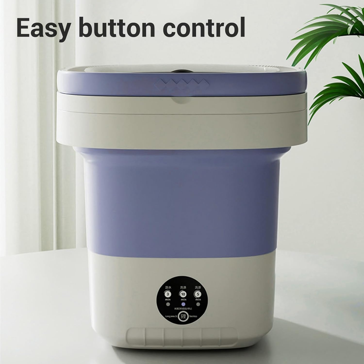 TOPINCN Portable Mini Washing Machine, Foldable Laundry Machine Small Machine for Travel Camping Dorms RVs Apartments Baby Clothes (Purple)