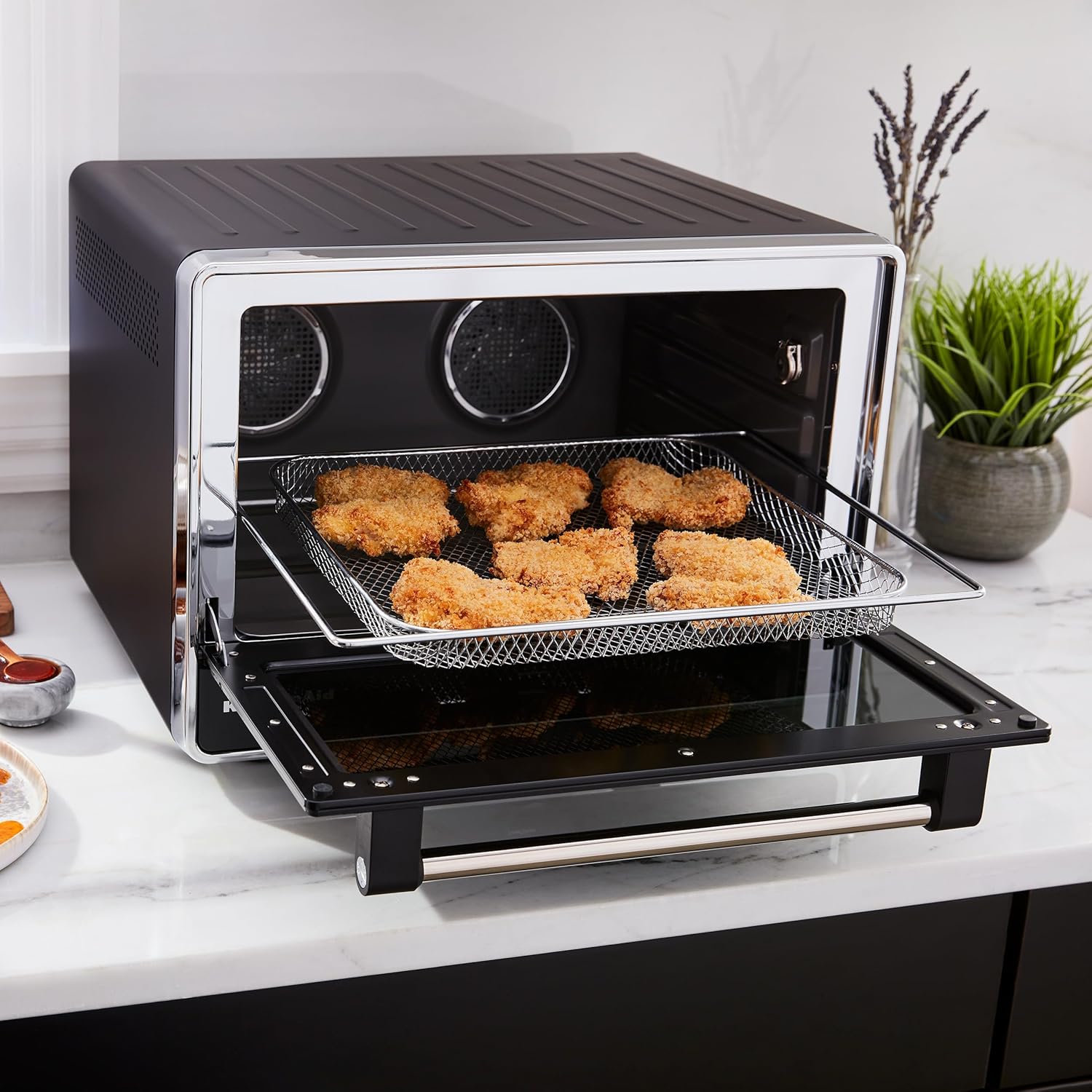 KitchenAid Dual Convection Countertop Oven with Air Fry and Temperature Probe - KCO224BM
