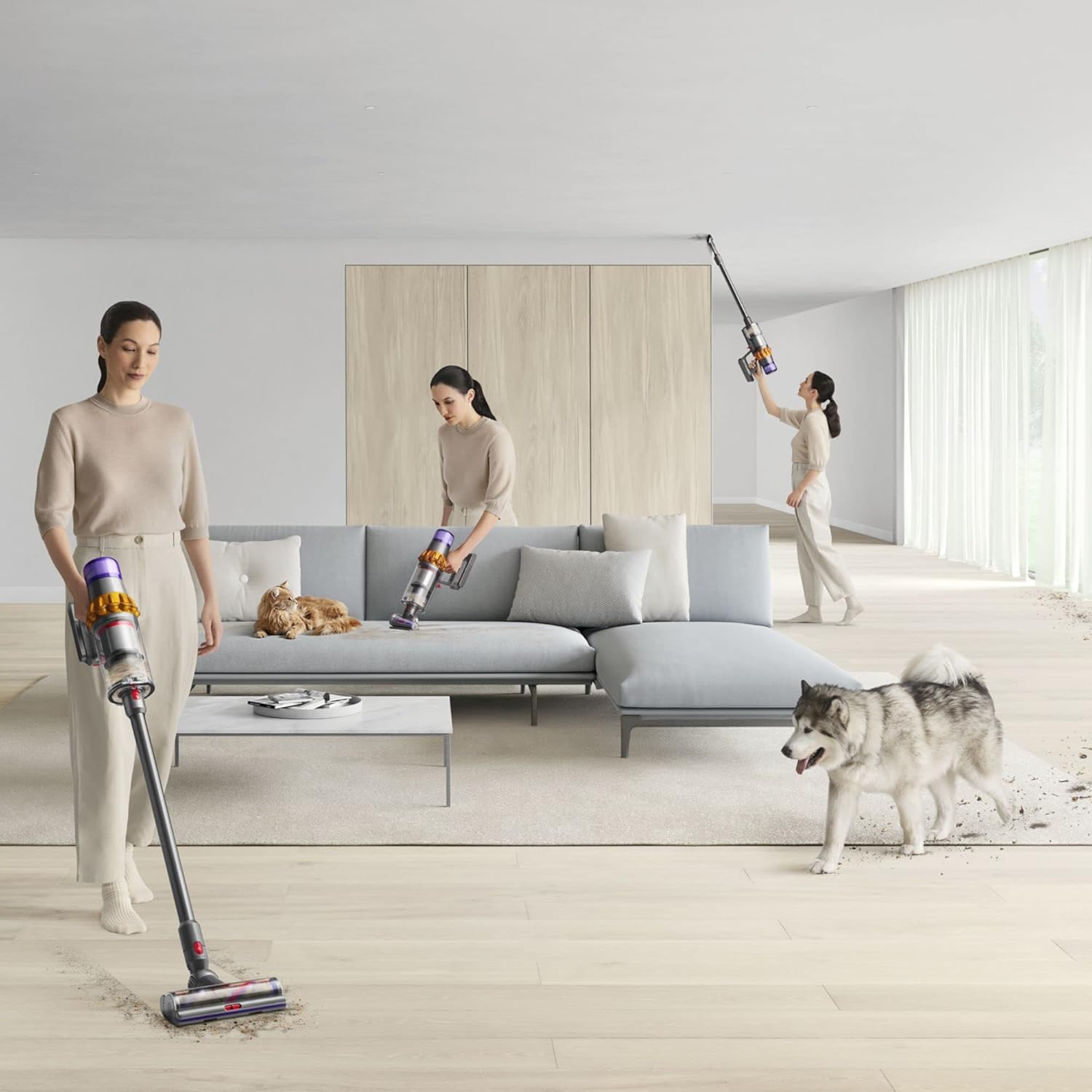 Dyson V15 Detect Cordless Stick Vaccum, Yellow/Nickel (Renewed)