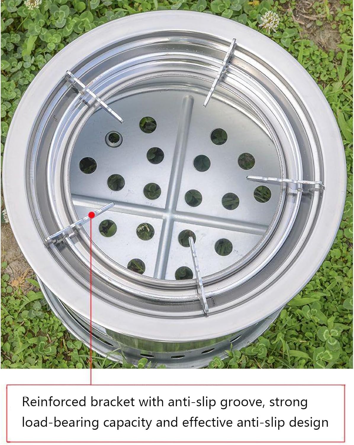 Outdoor Folding Fire Pit Fireplace,Portable BBQ Grill,Carbon Steel Galvanised Material,with Storage Bag,with Grill Mesh,Grill Pan,for Picnic,Campfire,Patio,Etc.,29×24cm