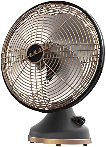 Vornado Silver Swan Alchemy Oscillating Vintage Fan, Gunmetal, Medium