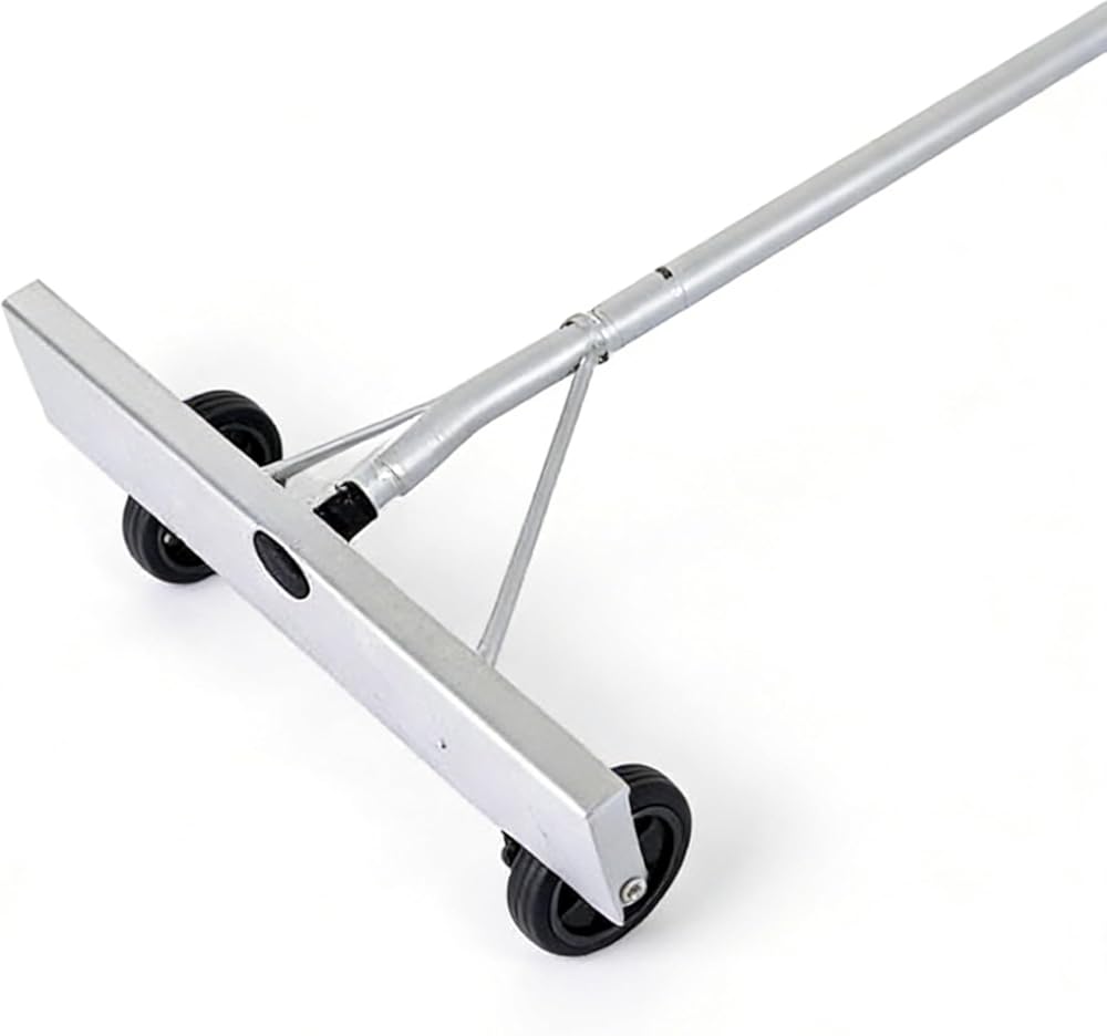 Adjustable Roof Snow Rake 4.9–20.5 Ft, Lightweight Aluminum Roof Snow Remover Tool, Long Reach Roof Rake for Snow Removal and Ice Dams