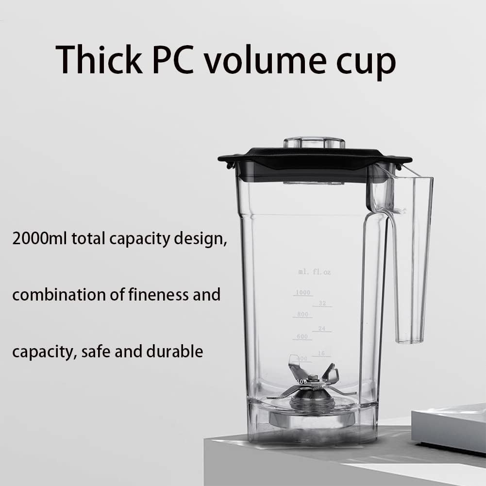 Blender Smoothie Maker with Sound Enclosure, Commercial 2L Stand Mixer, Blade Ice Crusher with Cover Silent Broken Wall Cooking Machine, for Smoothie, Fruits, 17000RPM