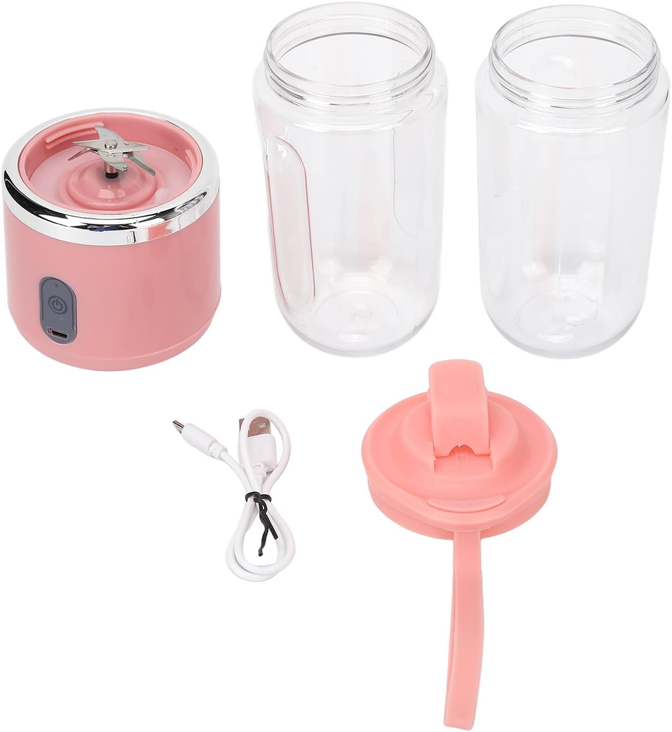 Travel-Friendly Mini Blender, Portable Personal Juicer Cup with 6 Blades for Outdoor, Gym, Office
