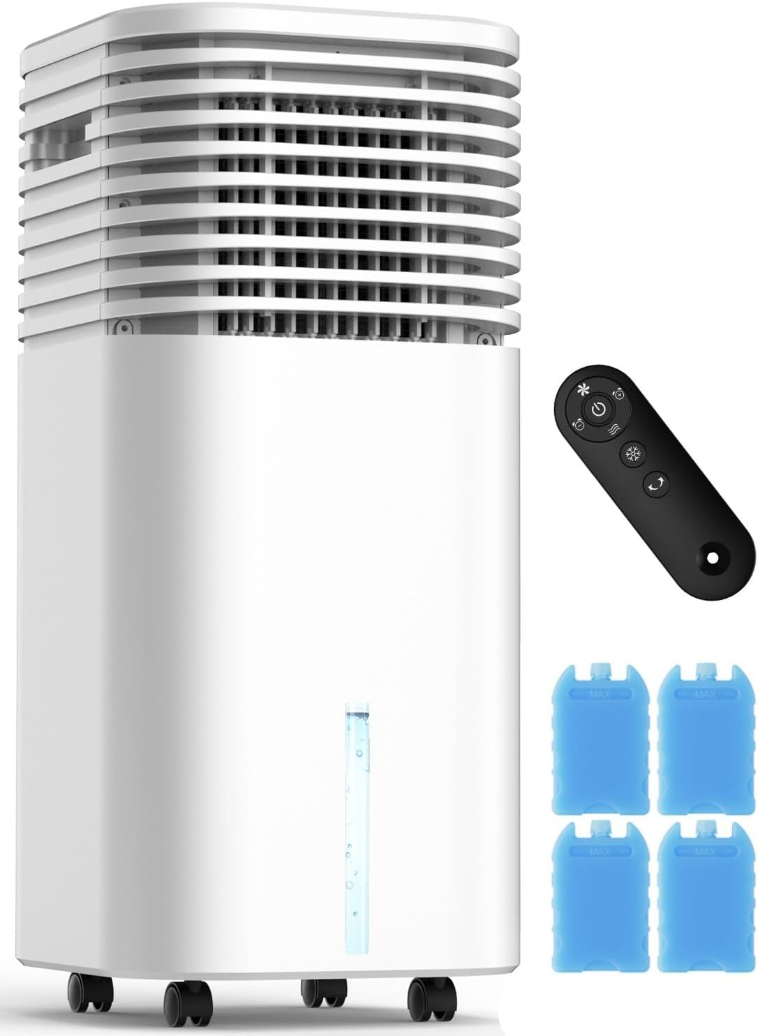 FANCOLE Windowless Portable Air Conditioners with 4Modes & 3Speeds, 15H Timer for Smart Auto-off, 2Gal Tank for 20H Cooling, Evaporative Air Cooler 17 FT Remote, 120° Swing Swamp Cooler No Hose Needed